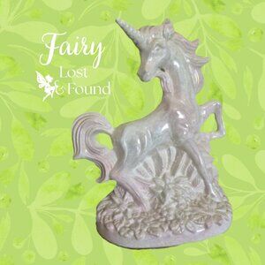 Vintage Unicorn Figurine Iridescent